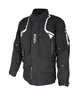 Front of the Helite Touring airbag jacket in black with reflective panels