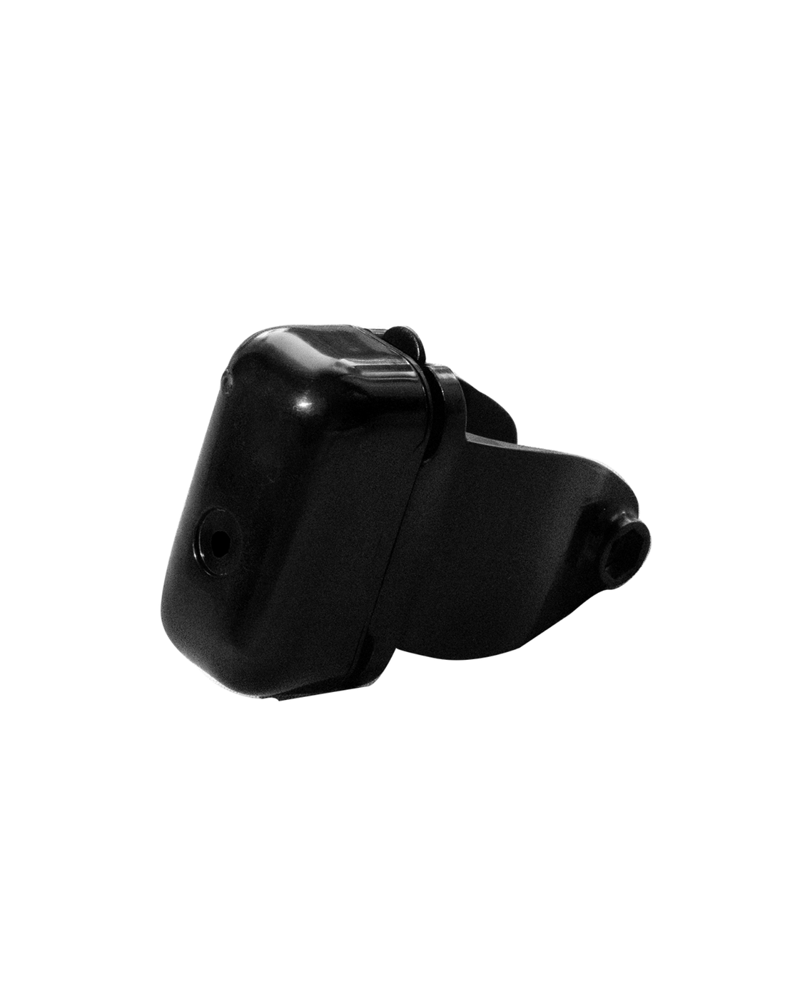 The Helite eSaddle sensor, a black impact sensor for the bicycle frame
