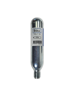 Helite 60cc CO2 cartridge with a plain threaded end, for mechanical airbags